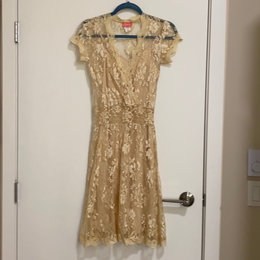 Champagne Lace Vintage inspired dress